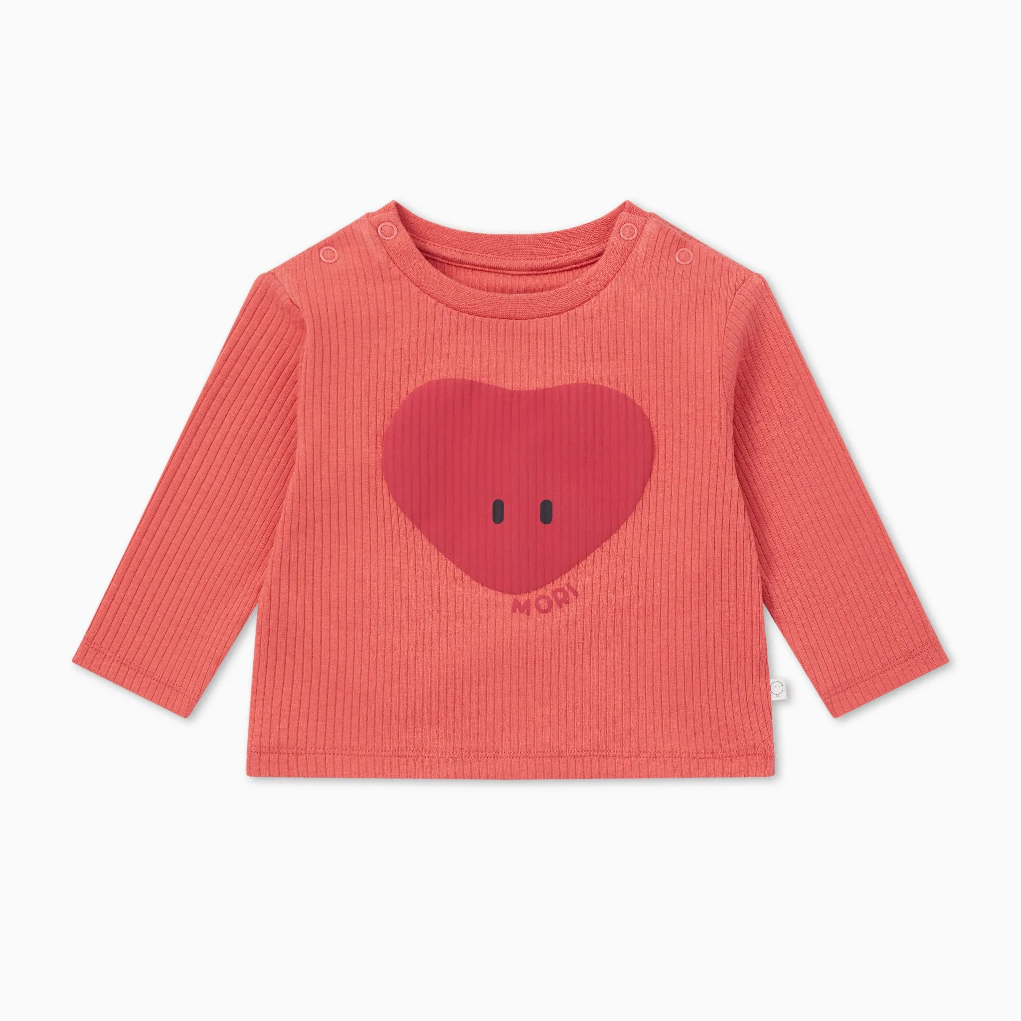 Heart Ribbed Long Sleeve Top