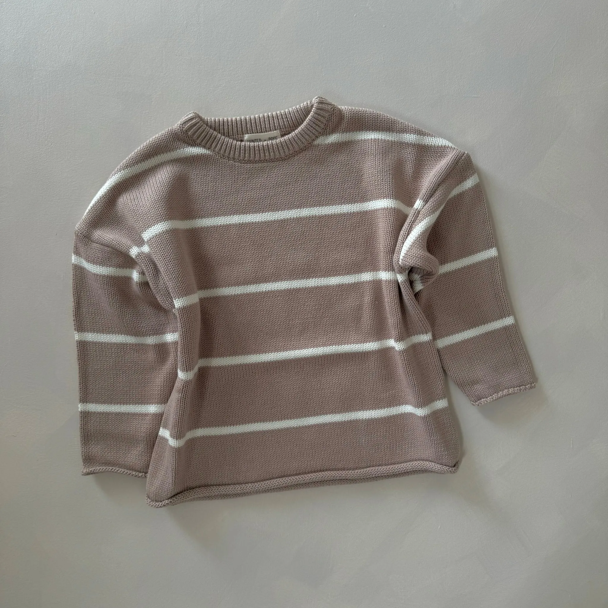 Hunter   Rose: Quinn Kids Jumper - Fawn Stripe