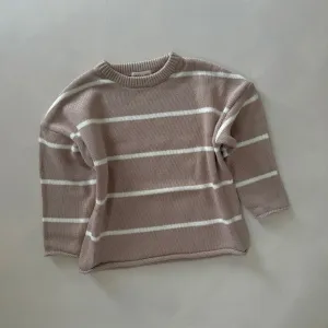 Hunter   Rose: Quinn Kids Jumper - Fawn Stripe