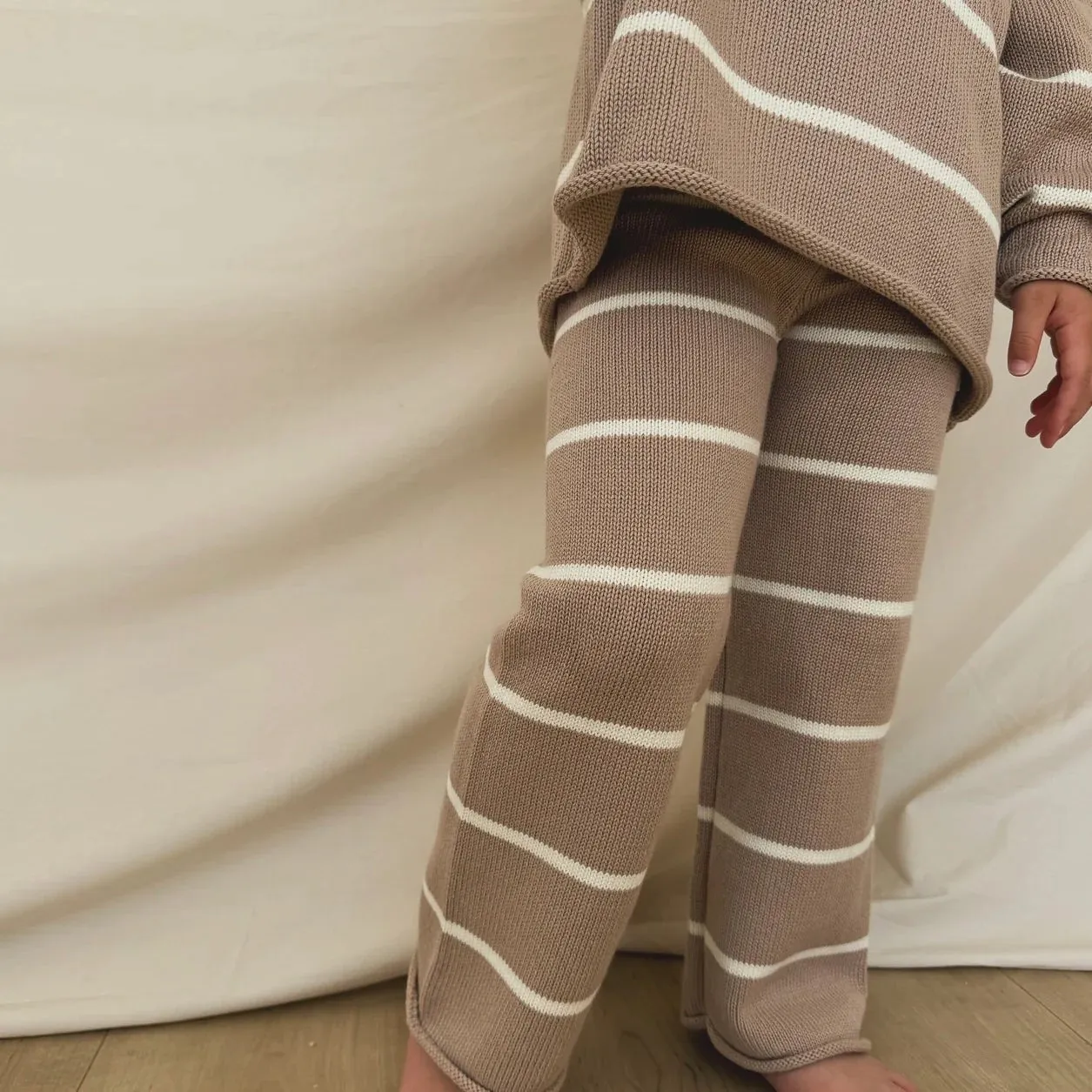 Hunter   Rose: Quinn Kids Pants - Fawn Stripe