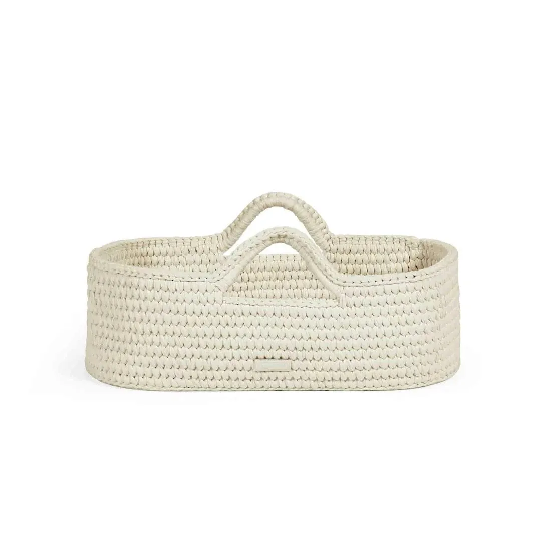 Ickle Bubba Nova Moses Basket & Stand - Cloud / White