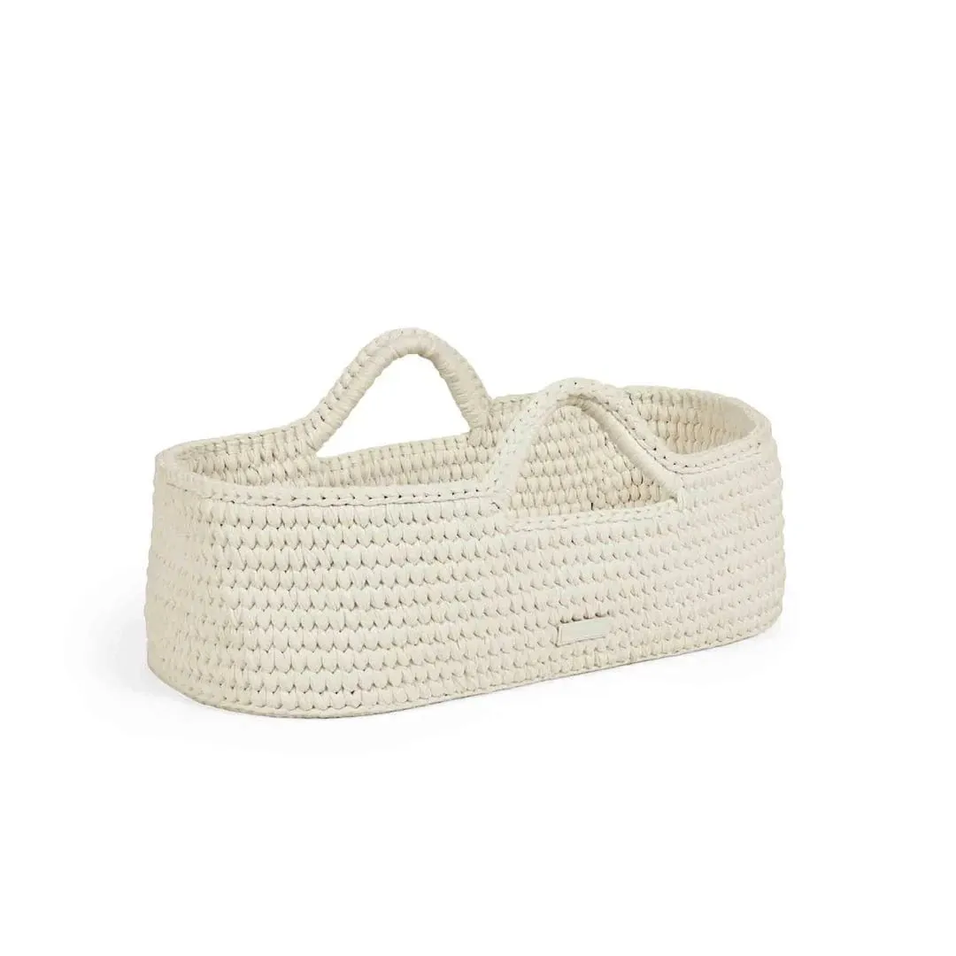 Ickle Bubba Nova Moses Basket & Stand - Cloud / White