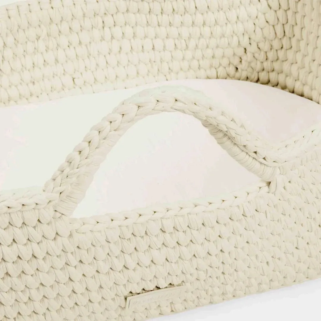 Ickle Bubba Nova Moses Basket & Stand - Cloud / White
