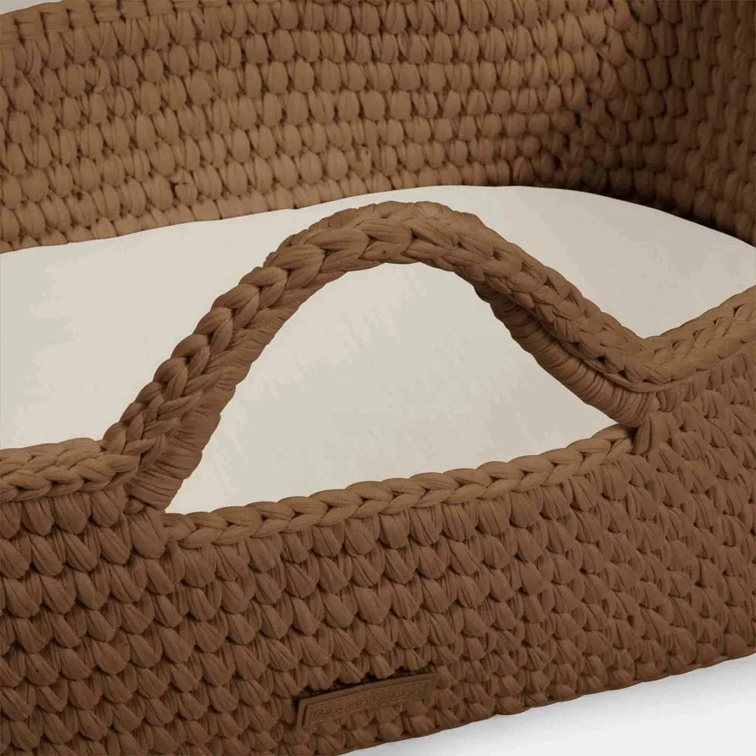 Ickle Bubba Nova Moses Basket & Stand - Mocha / White