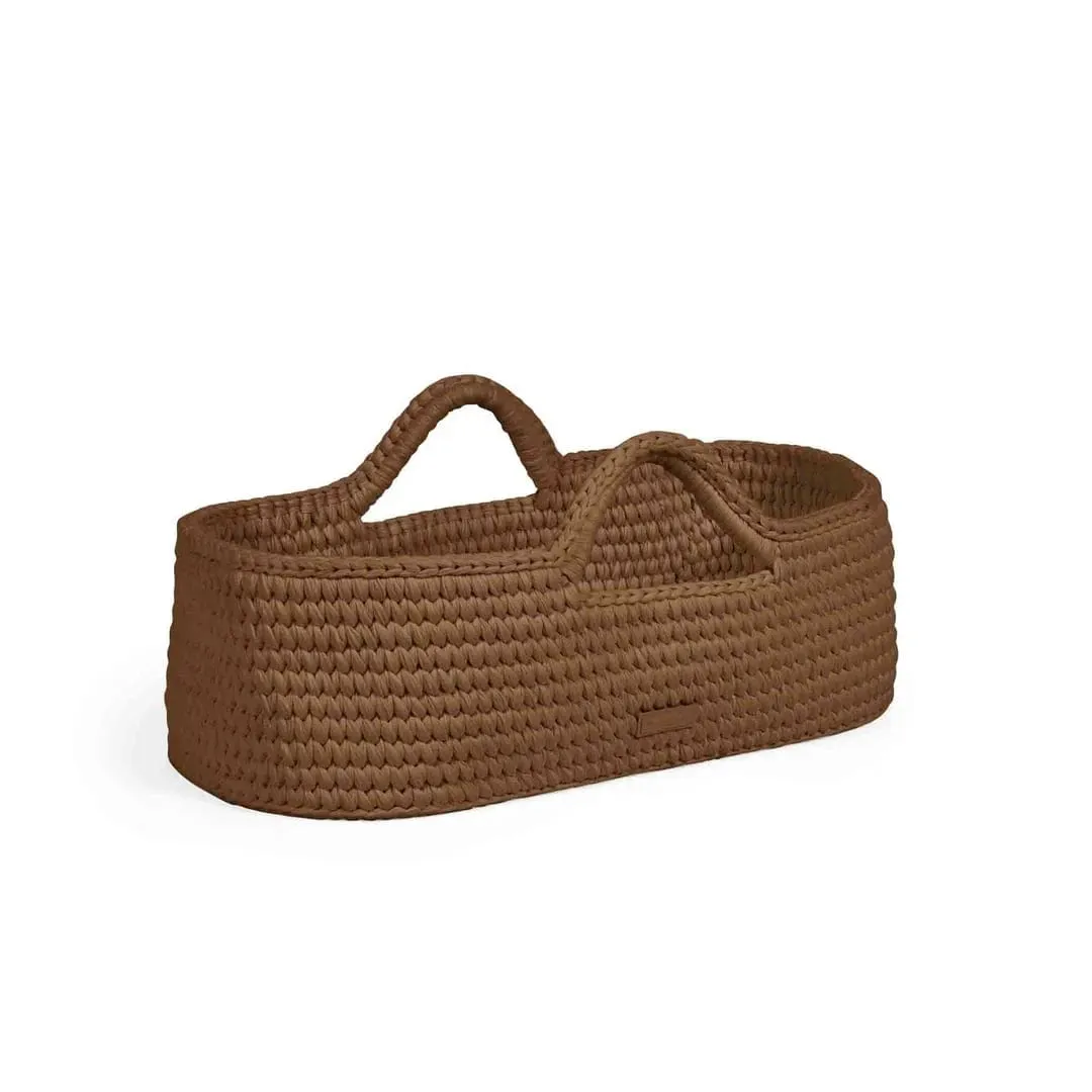 Ickle Bubba Nova Moses Basket & Stand - Mocha / White