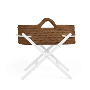 Ickle Bubba Nova Moses Basket & Stand - Mocha / White