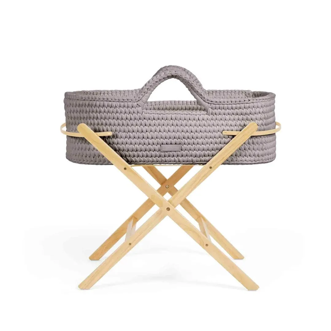 Ickle Bubba Nova Moses Basket & Stand - Tawny / Pine