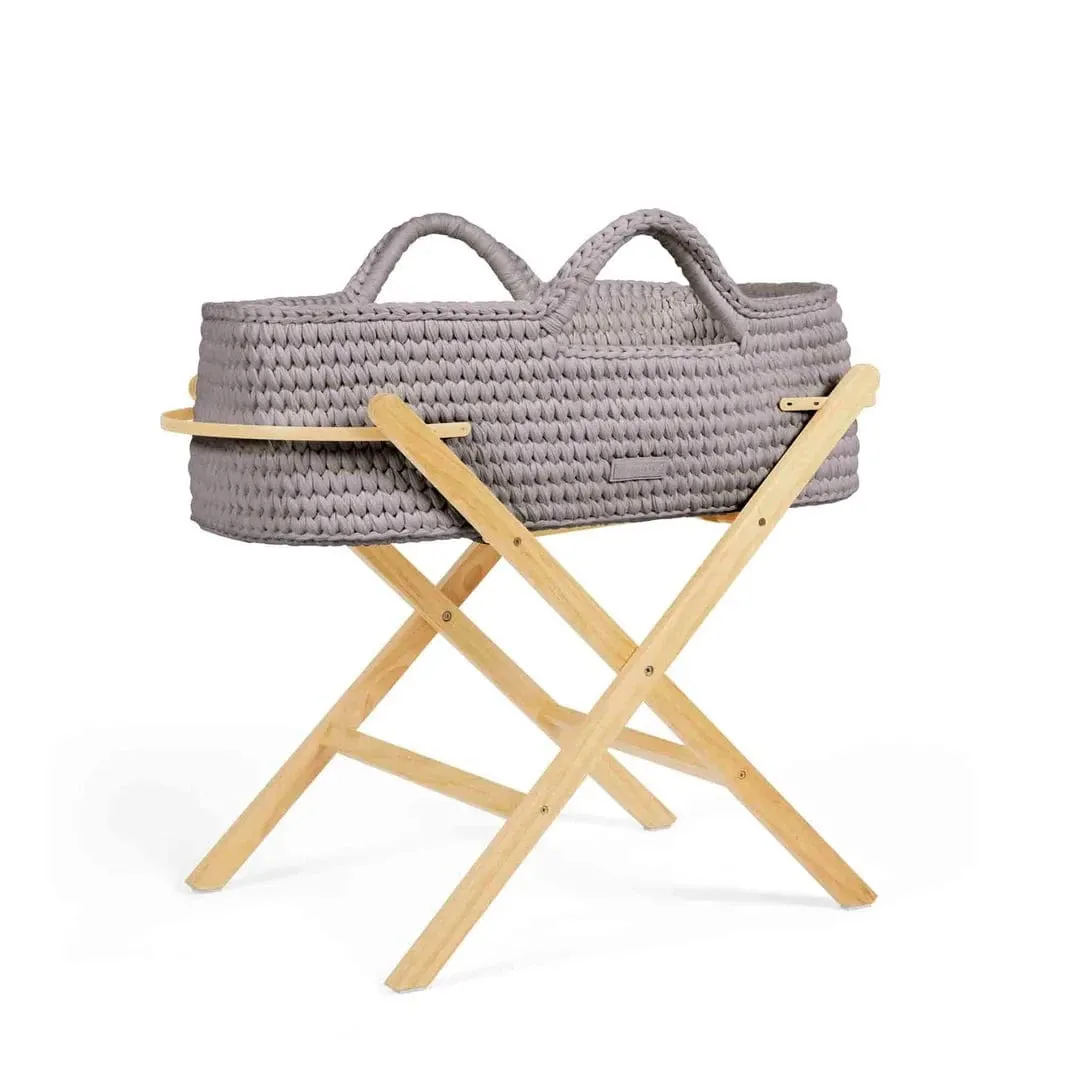 Ickle Bubba Nova Moses Basket & Stand - Tawny / Pine