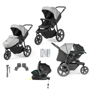 Ickle Bubba Venus Max Jogger (Stratus i-Size) Travel System - Black / Space Grey / Black