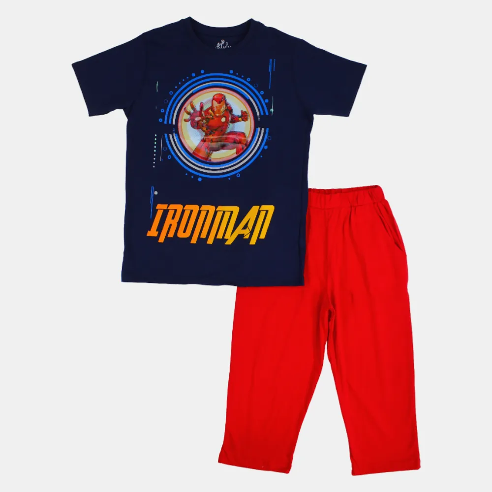 Iron Man Boys' Cotton Pajama Set
