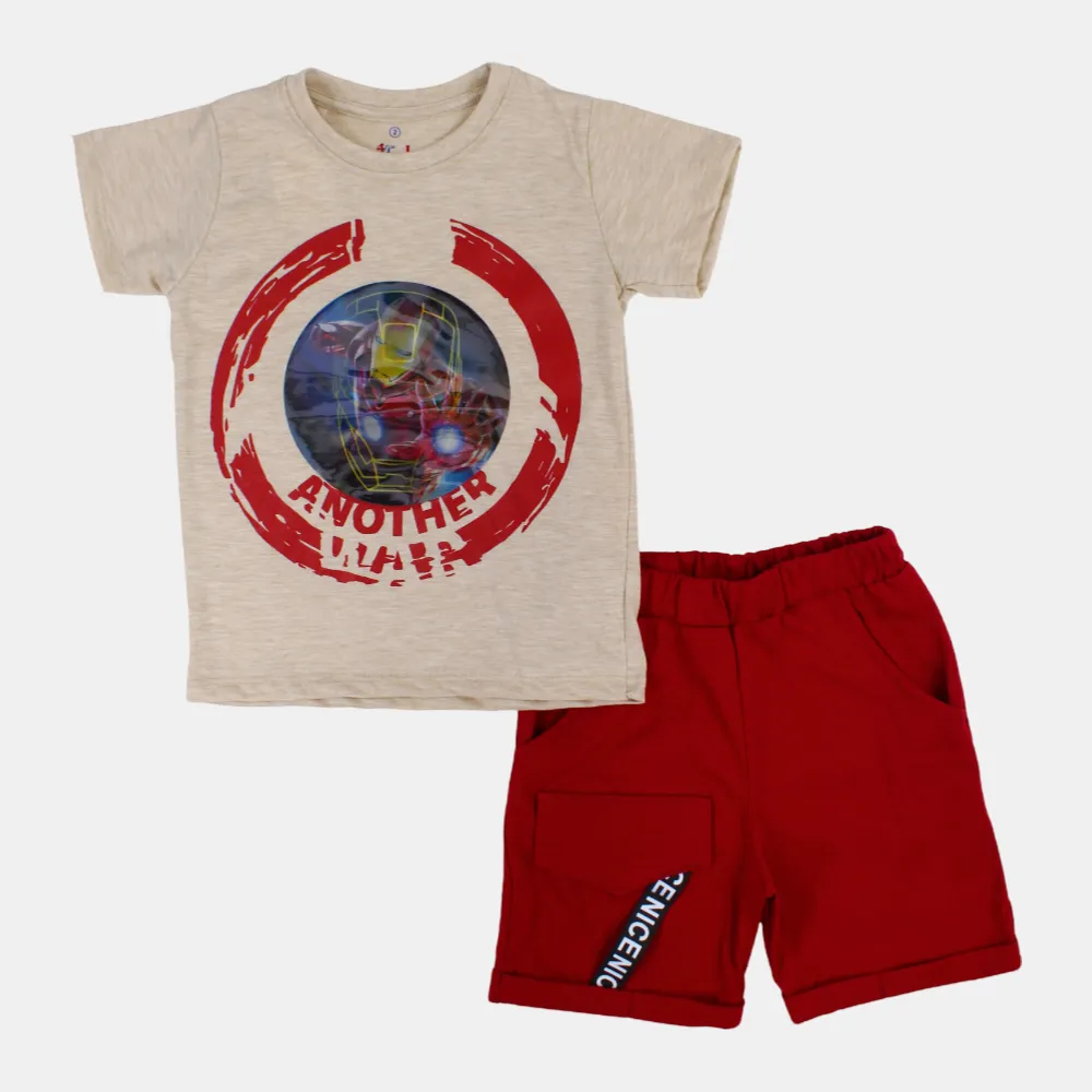 Iron Man Boys' Cotton Pajama Set