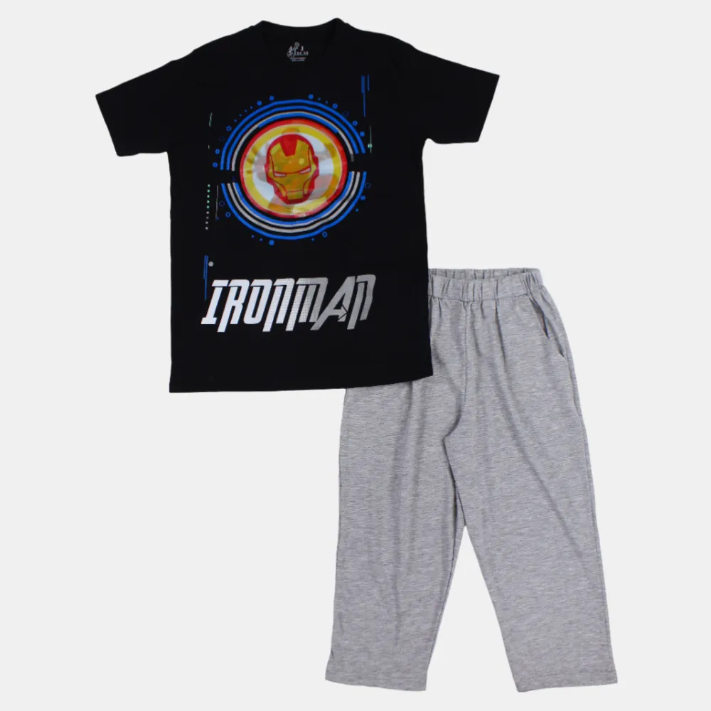 Iron Man Boys' Cotton Pajama Set