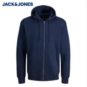 Jack & Jones Bradley Navy Zip Hoodie Navy