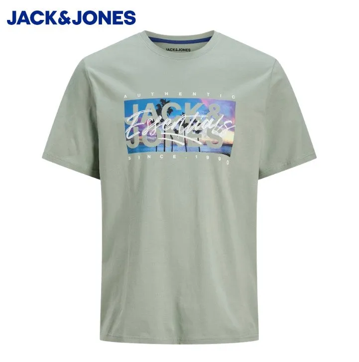 Jack & Jones Colton Photo Logo Tee Green