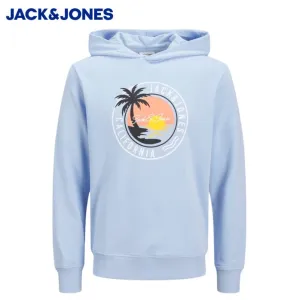 Jack & Jones Palm Logo Blue Hoodie Blue