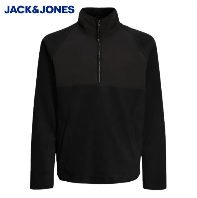 Jack & Jones Peak Black Zip Sweater Black