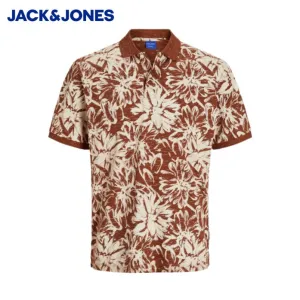 Jack & Jones Split Spice Polo Shirt Brown