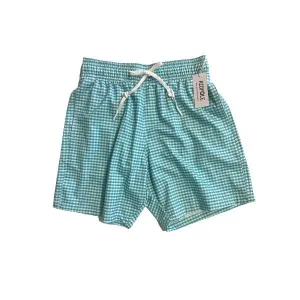 Kidpole Men's Mint Gingham Swimming Shorts