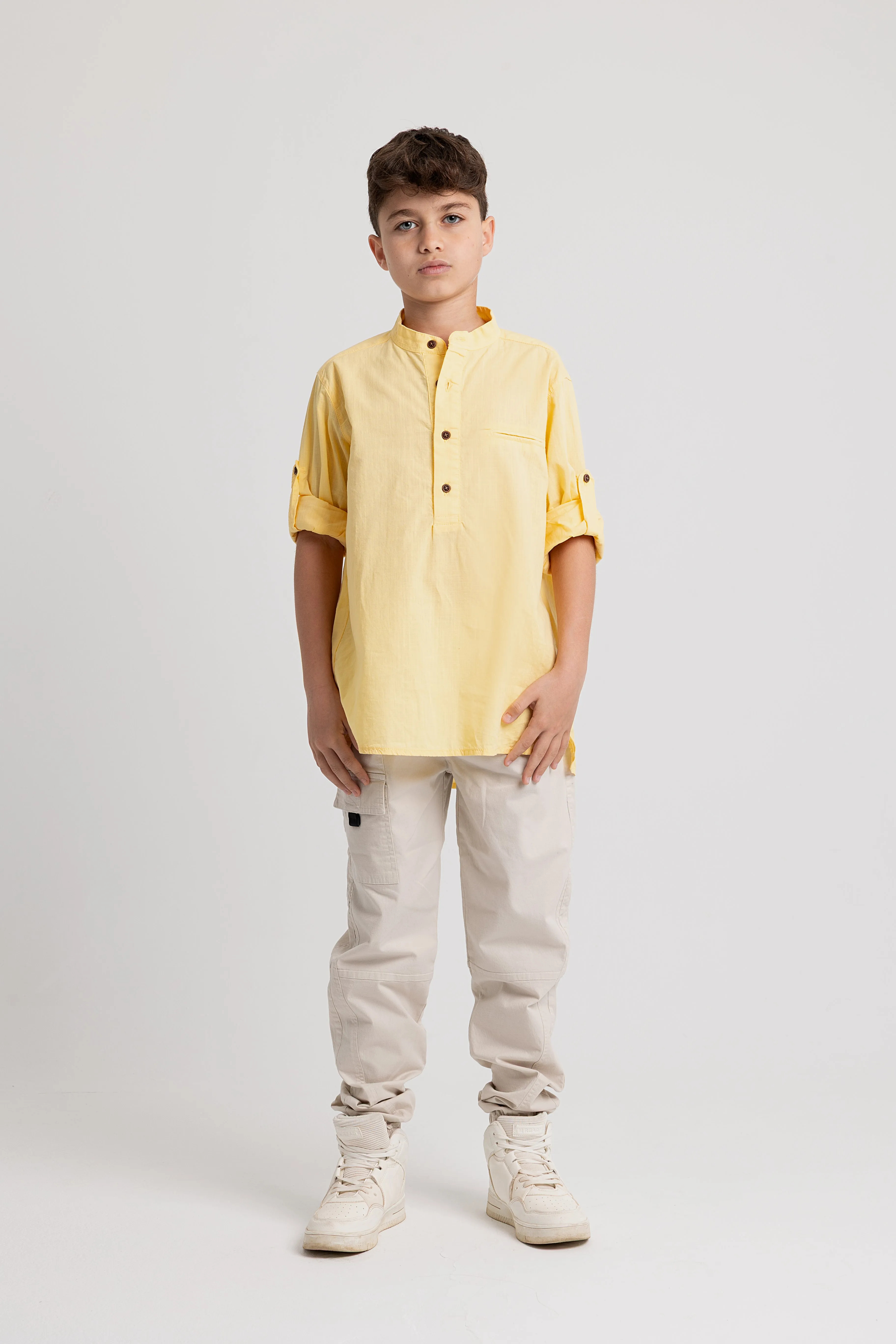 Kids Boys' Cotton Long-Sleeved Shirt