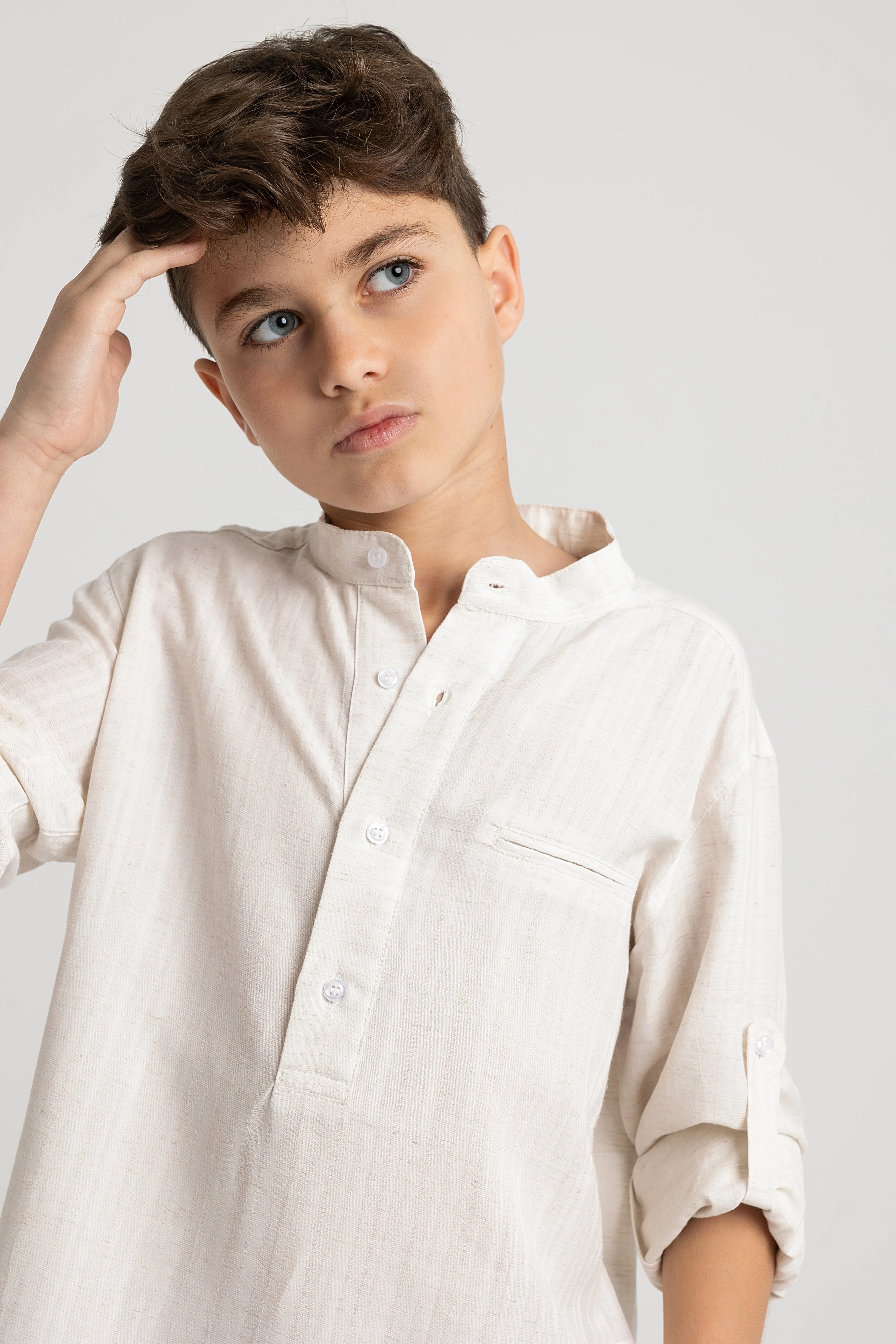 Kids Boys' Cotton Long-Sleeved Shirt