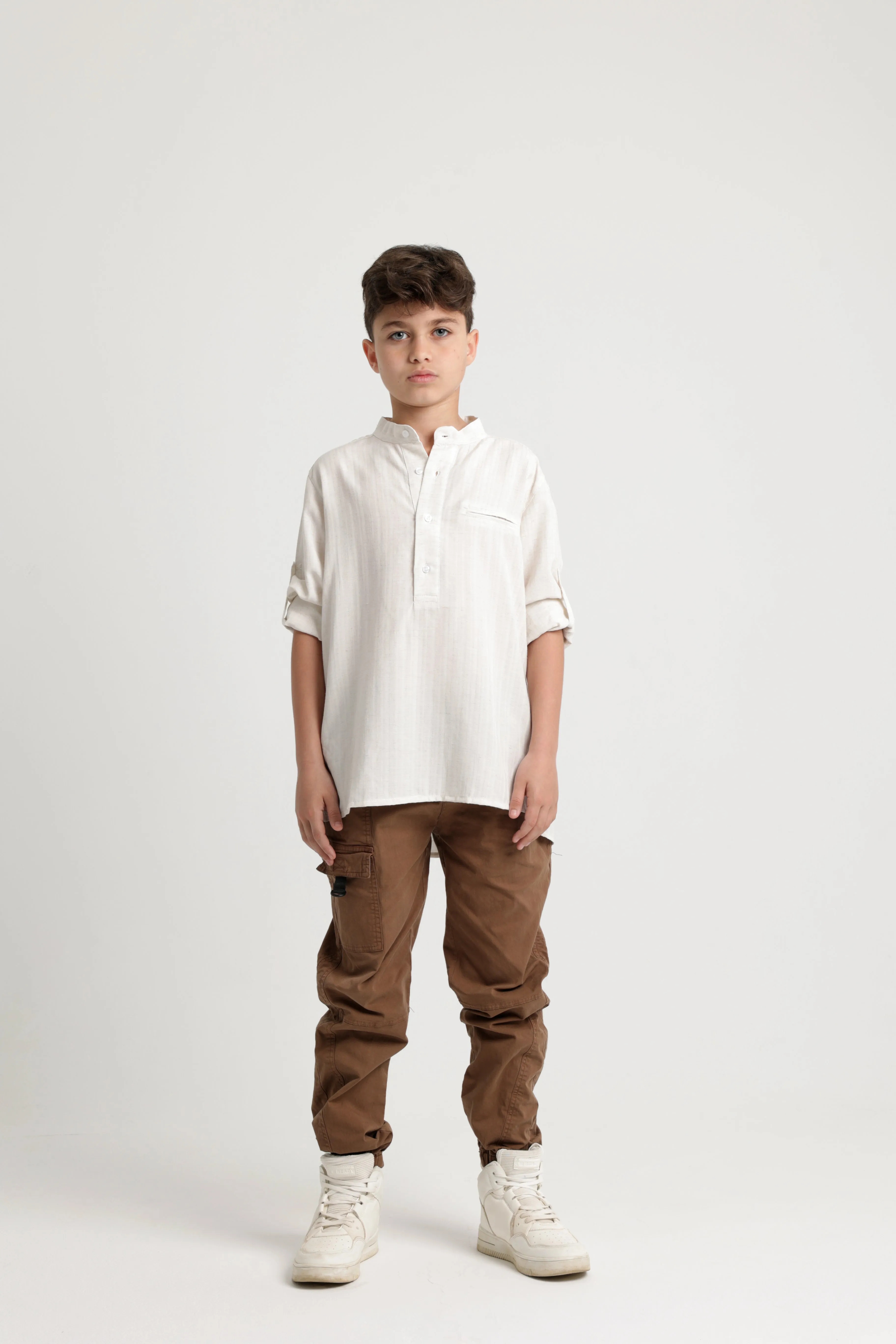 Kids Boys' Cotton Long-Sleeved Shirt