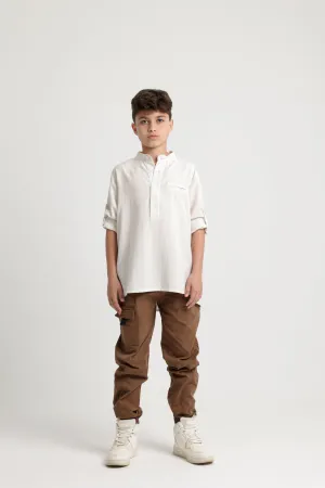 Kids Boys' Cotton Long-Sleeved Shirt