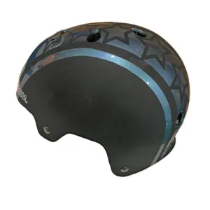 Kids Safety Helmet (Black Stars)  Medium 54cm - 48cm