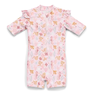 LD Swimsuit Sort Sleeve Coral Sea Girl