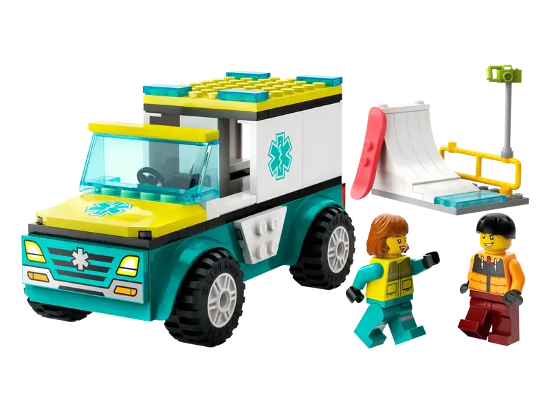 LEGO CITY Emergency Ambulance and Snowboarder 60403