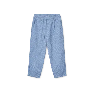 Liewood Birger Check Seersucker Trousers - Riverside / Crisp White
