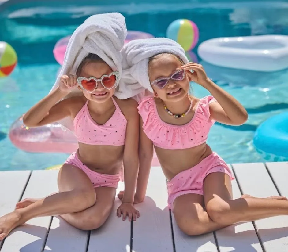 Lola   The Boys Rainbow Crystal Ruffle Swim