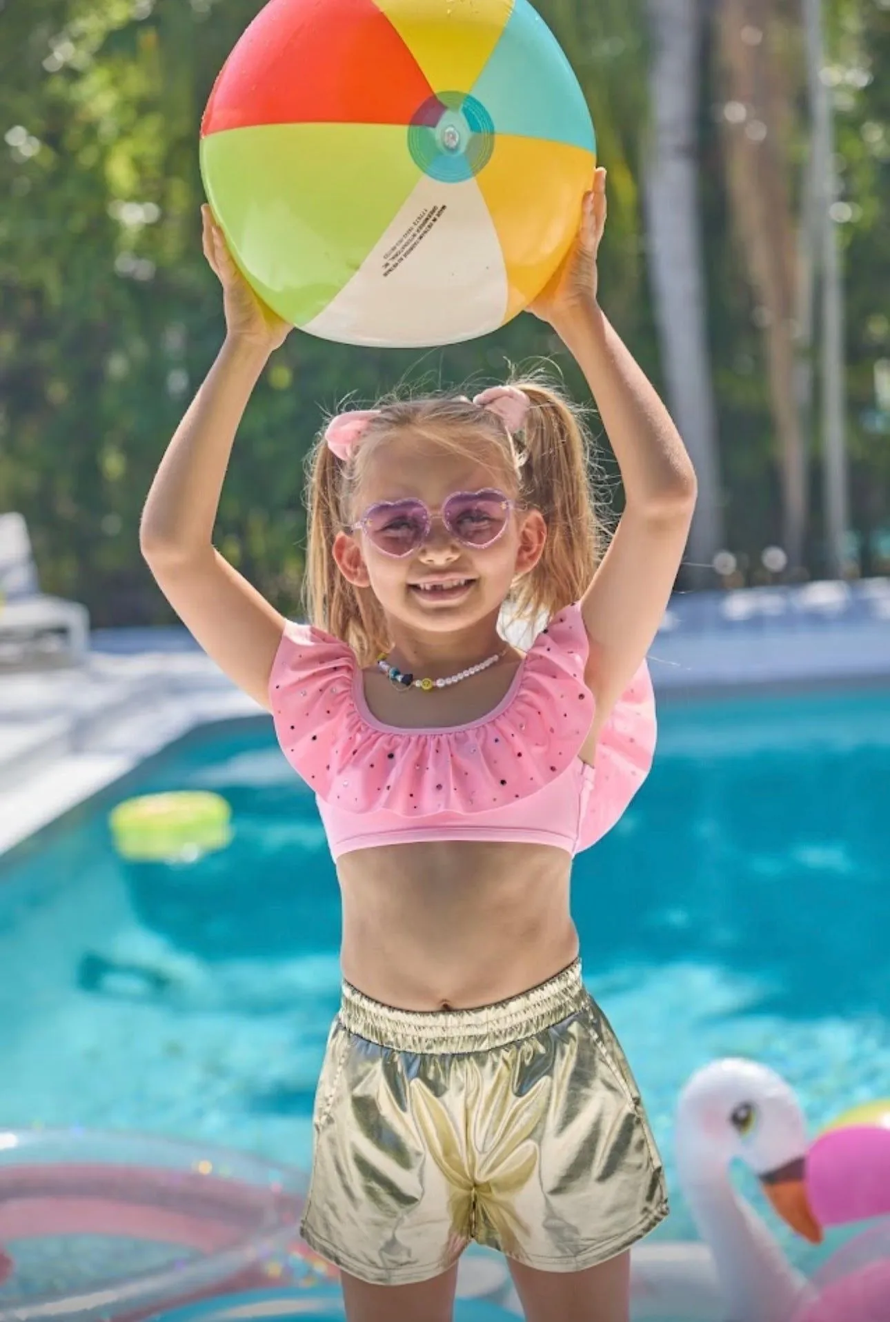 Lola   The Boys Rainbow Crystal Ruffle Swim