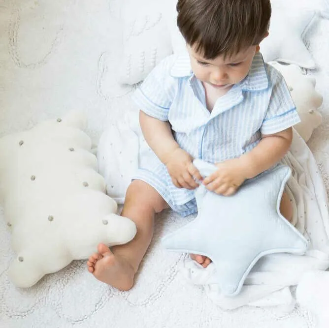Lorena Canals Knitted Cushion Twinkle Star - Soft Blue