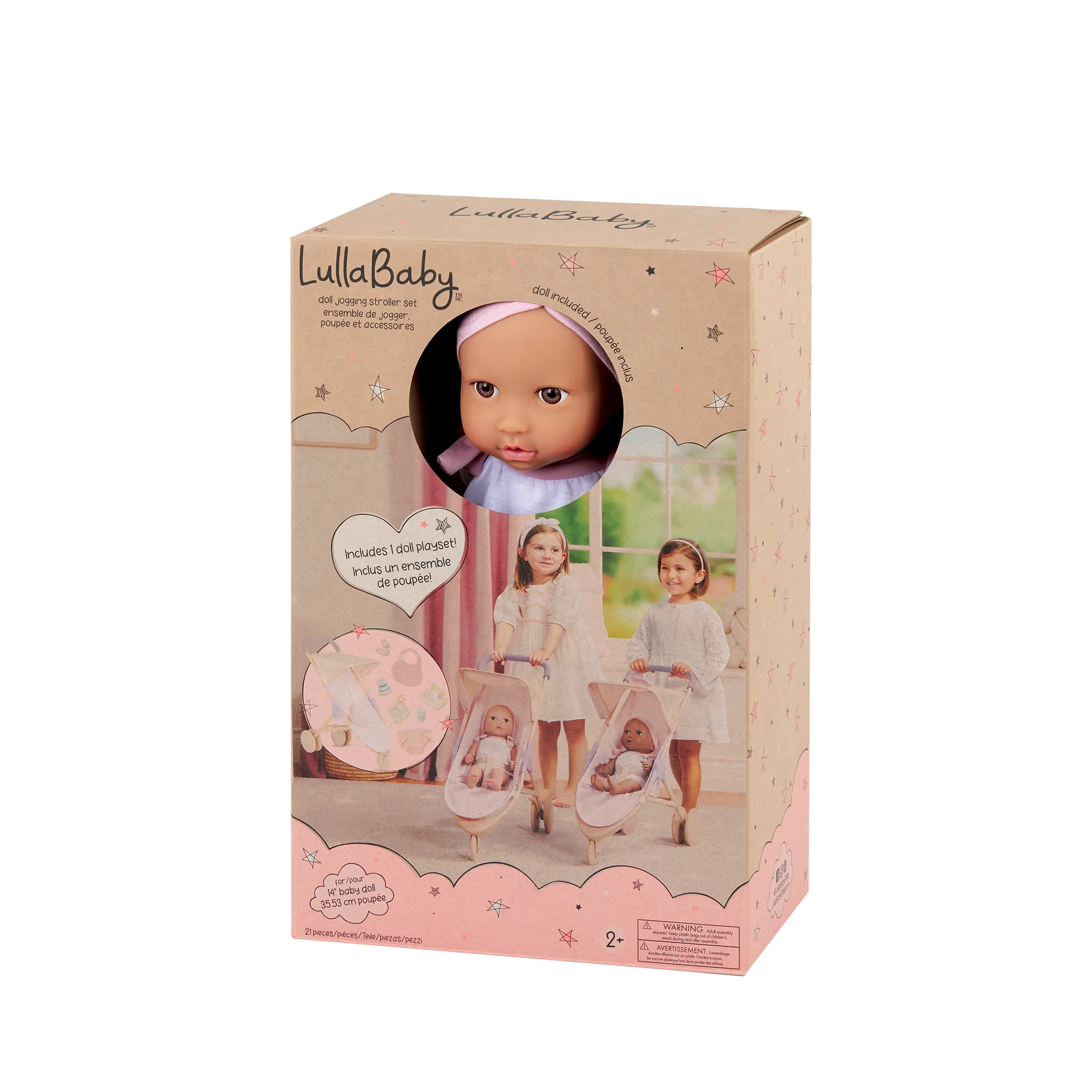 LullaBaby – Baby Doll & Jogging Stroller Set