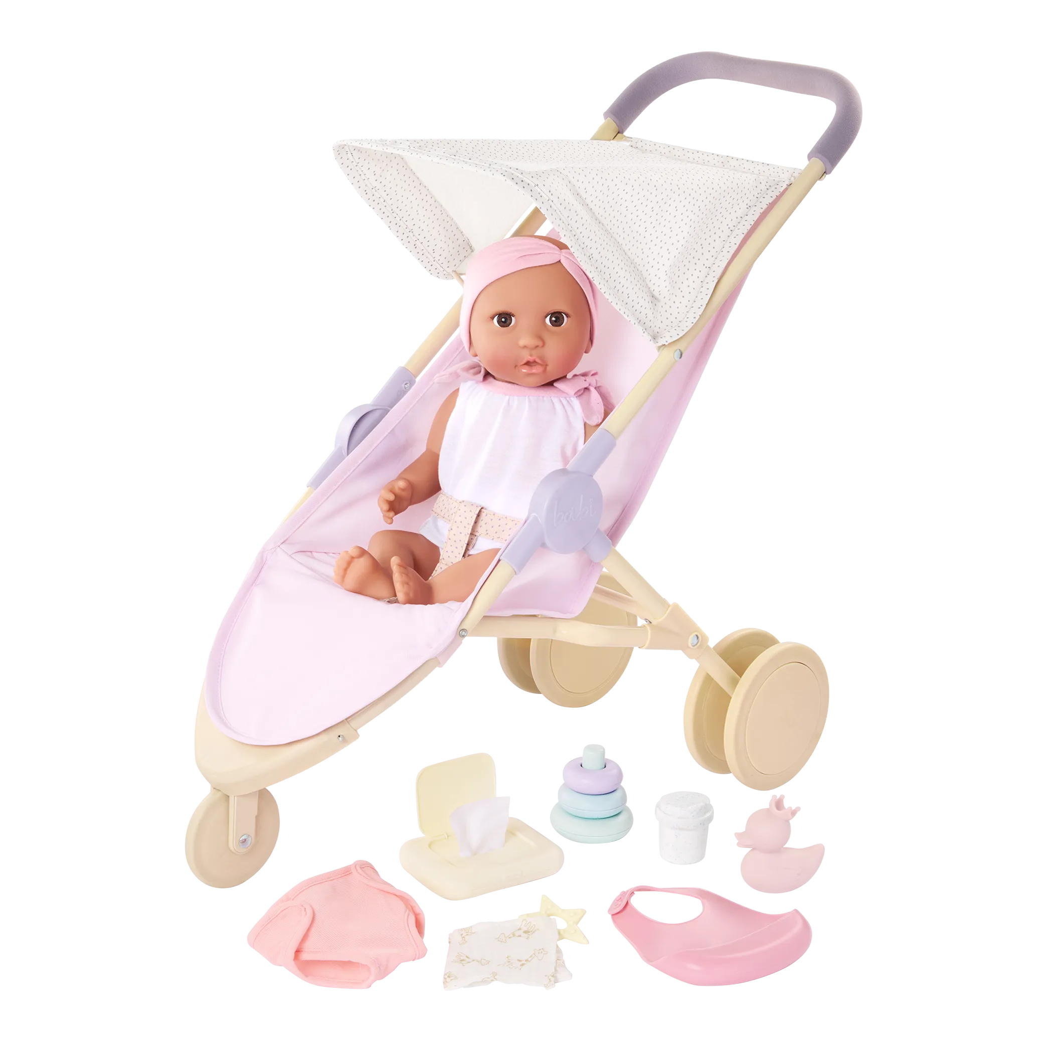LullaBaby – Baby Doll & Jogging Stroller Set