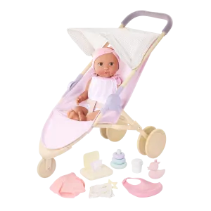LullaBaby – Baby Doll & Jogging Stroller Set