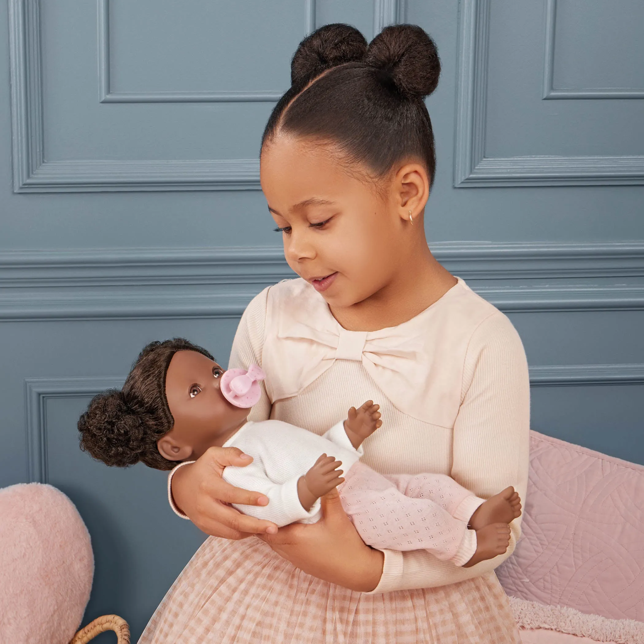 LullaBaby – Baby Doll with Curly Brown Hair