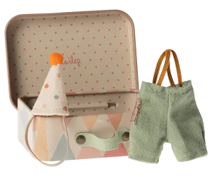 Maileg: Clown clothes in suitcase, Little brother mouse