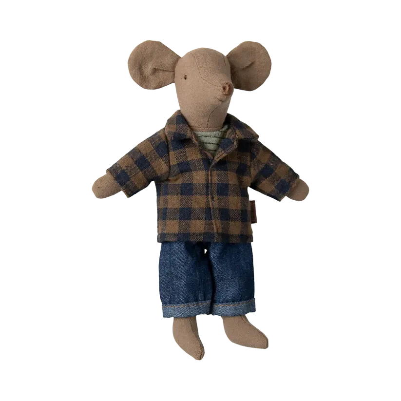 Maileg dad mouse - light brown