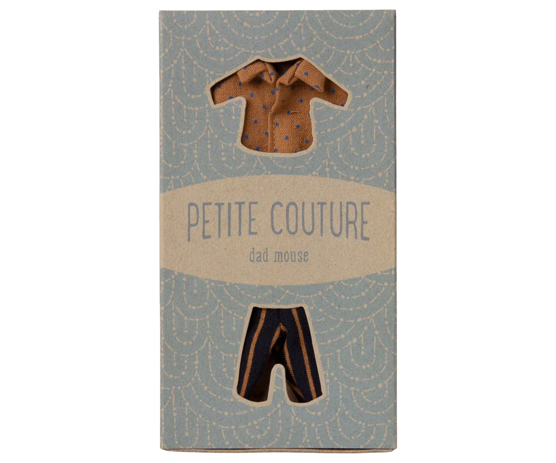 Maileg: Shirt & Striped Pants - Dad Mouse Set