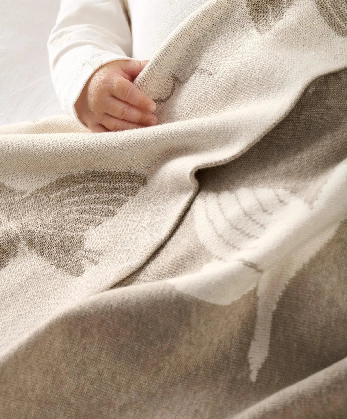 Mamas & Papas Knitted Blanket - Welcome to the World, Duckling Mocha
