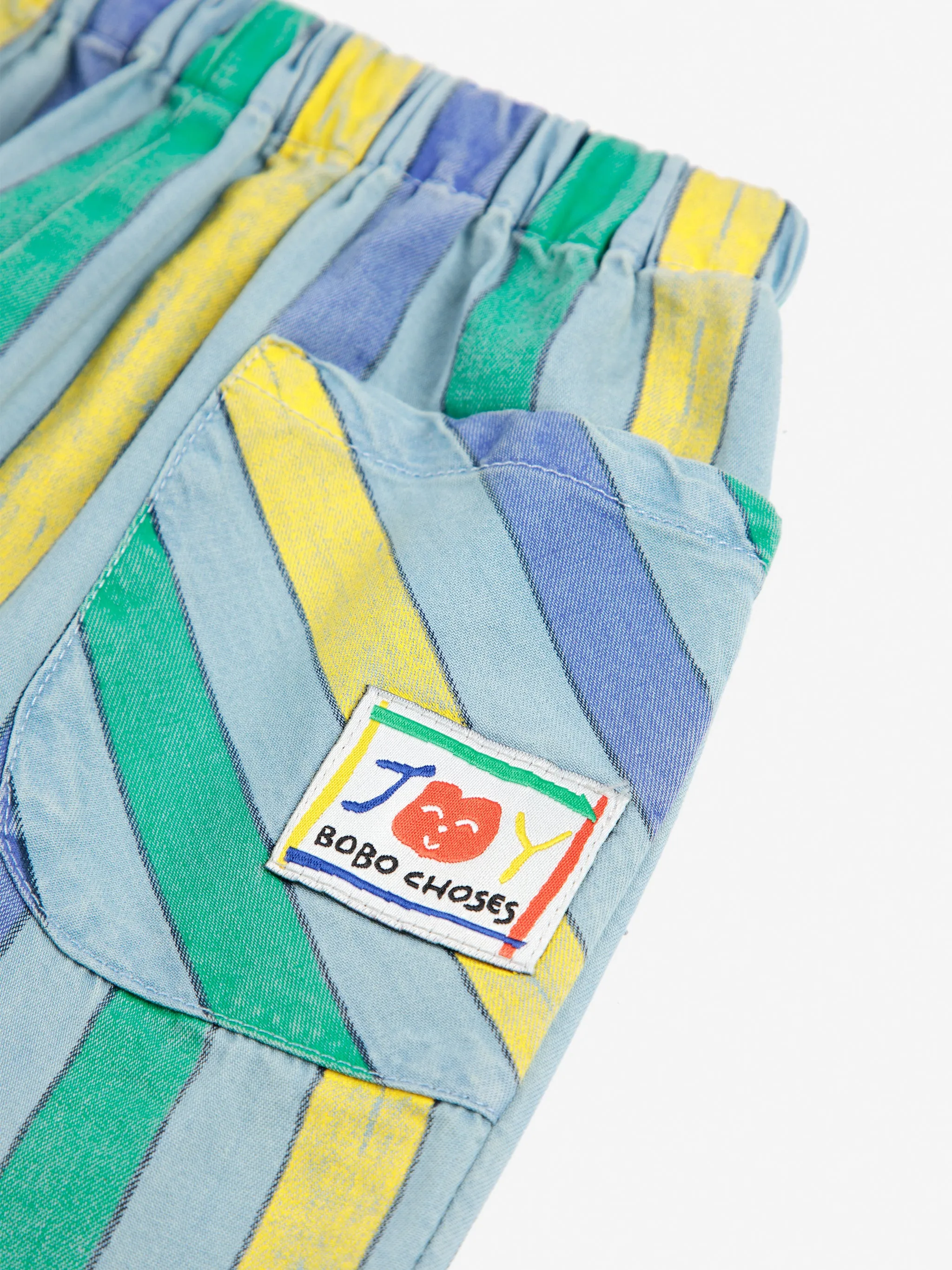 Multi Stripe Denim Pants