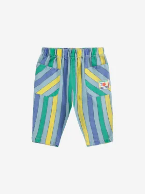 Multi Stripe Denim Pants