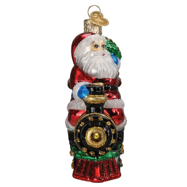 Old World Christmas Santa on Locomotive Ornament