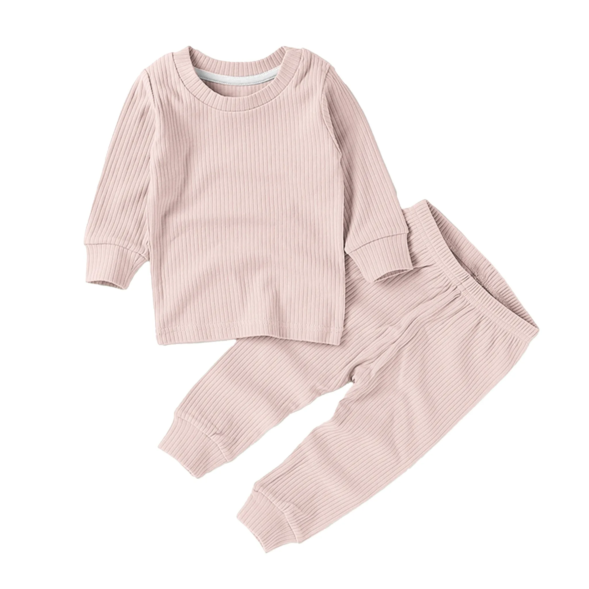 Organic Ribbed Cotton Long Sleeve Set