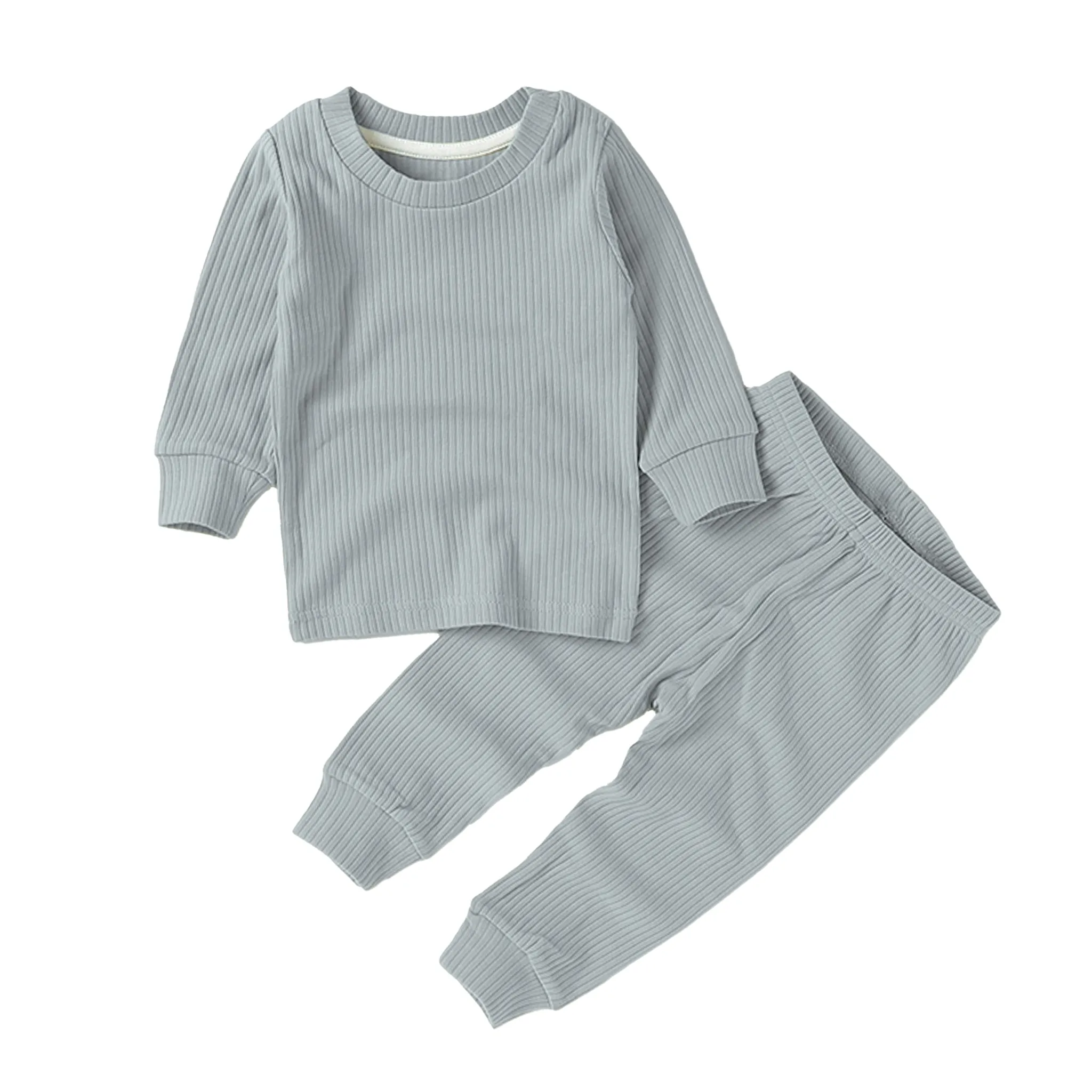 Organic Ribbed Cotton Long Sleeve Set