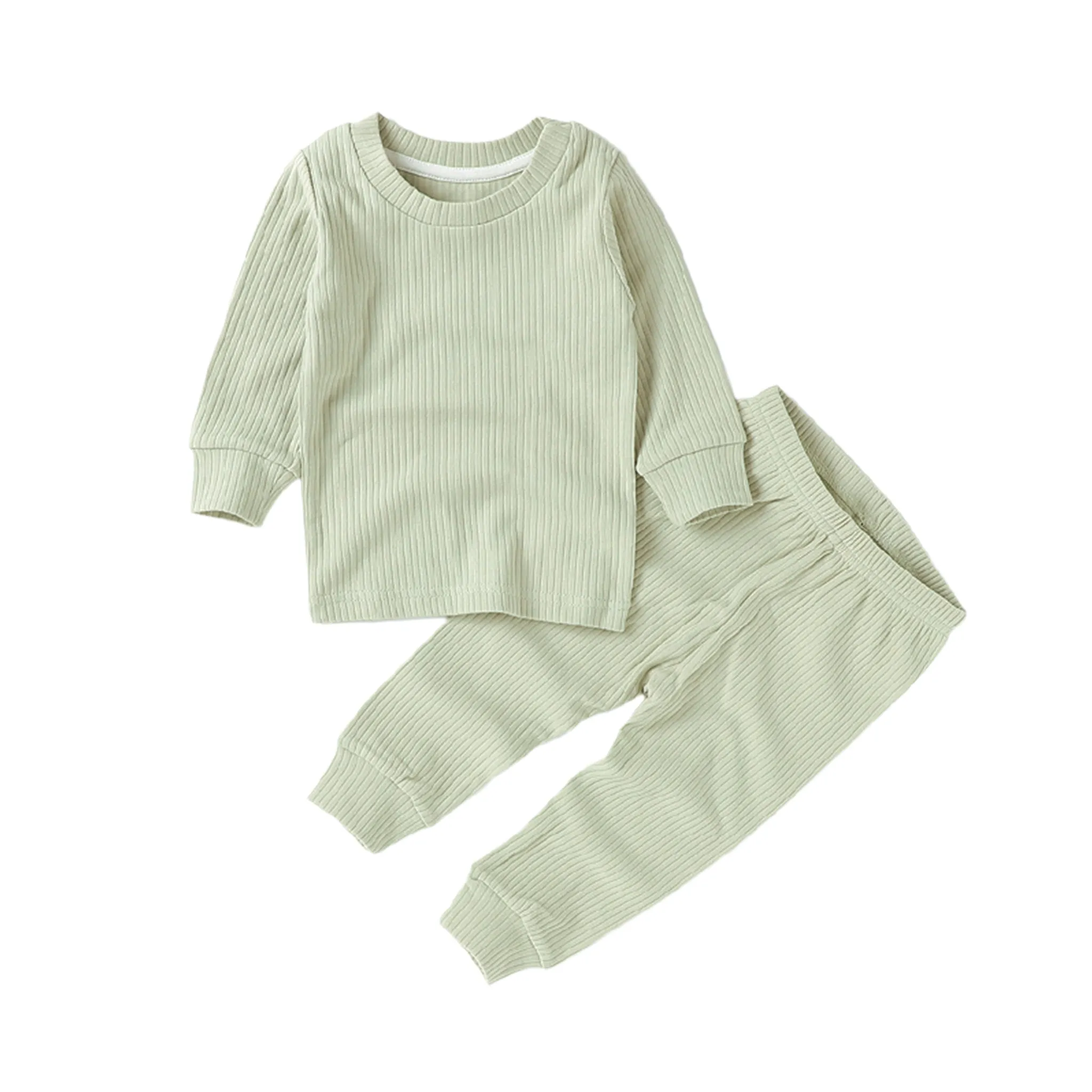 Organic Ribbed Cotton Long Sleeve Set