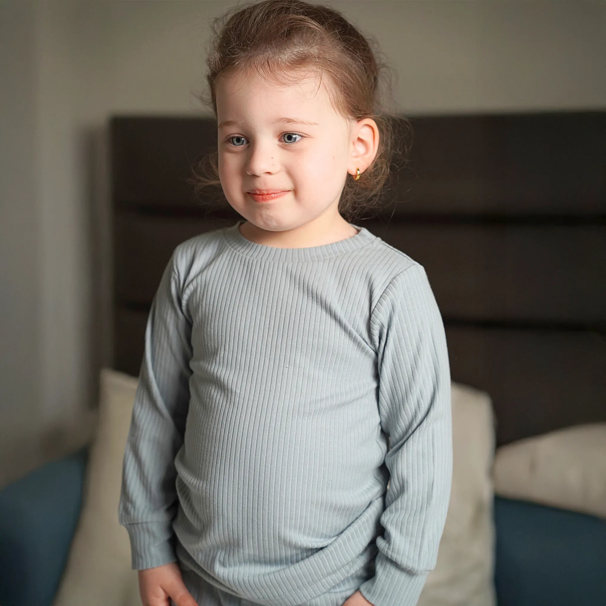 Organic Ribbed Cotton Long Sleeve Set