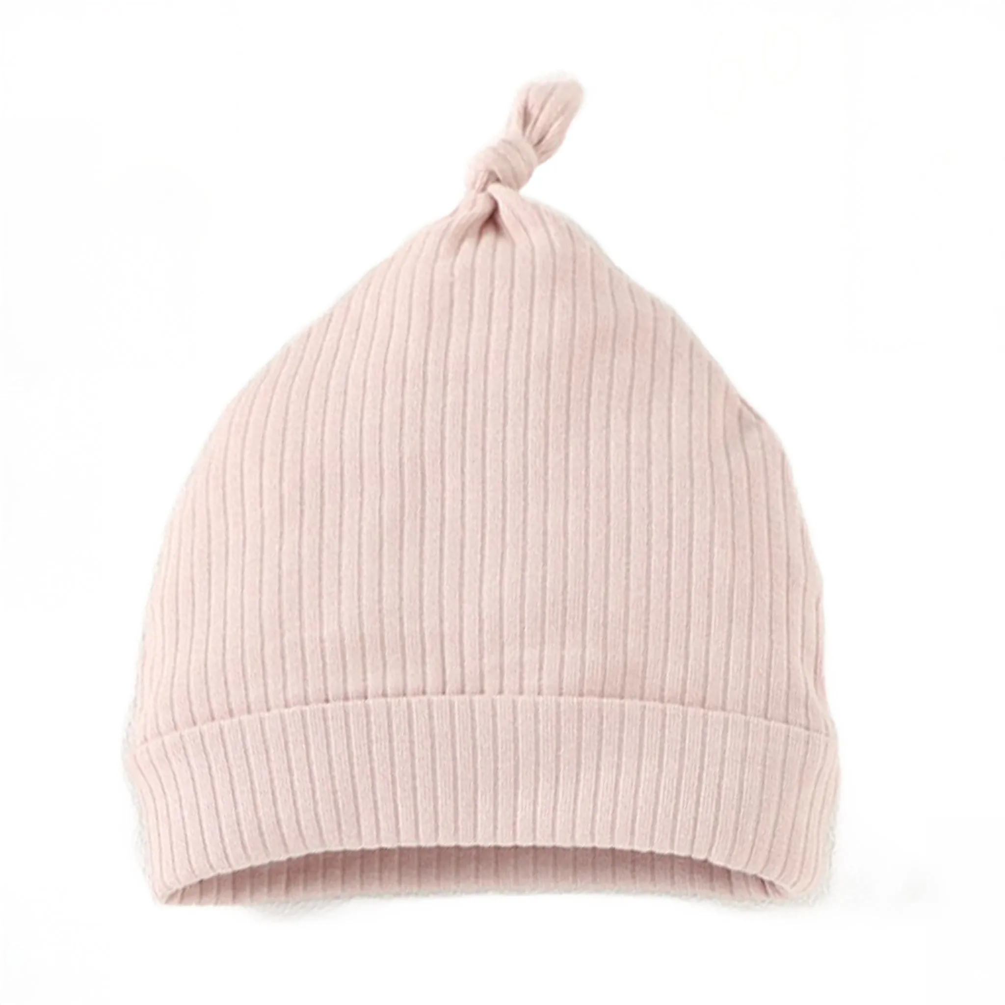 Organic Ribbed Knotted Baby Hat