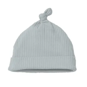 Organic Ribbed Knotted Baby Hat